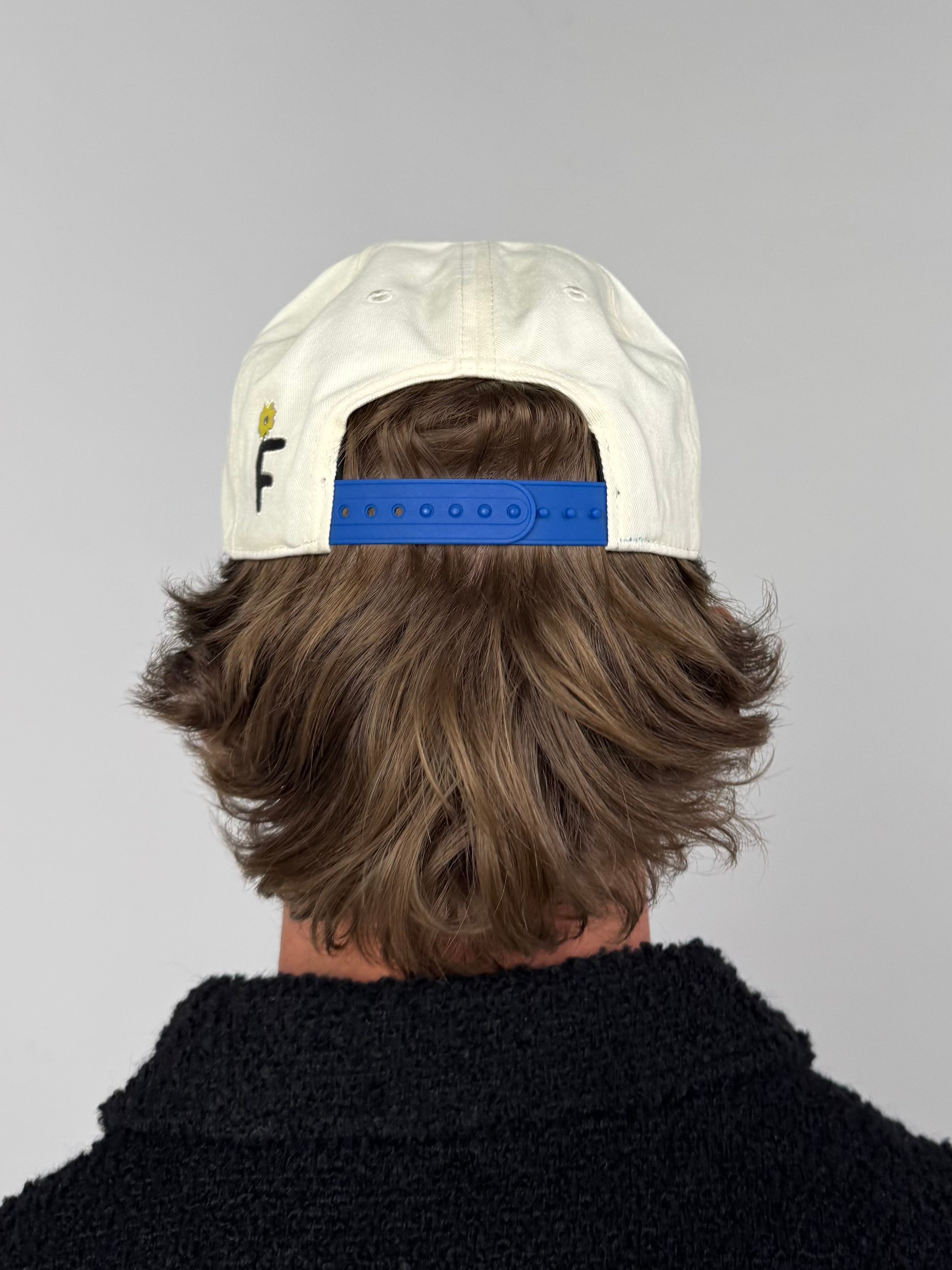 GOD LOVES GARAGE BANDS SNAPBACK - Cream / Royal Blue