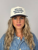 GOD LOVES GARAGE BANDS SNAPBACK - Cream / Navy