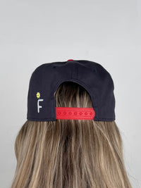 GOD LOVES GARAGE BANDS SNAPBACK - Navy/ Red