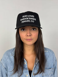 GOD LOVES GARAGE BANDS SNAPBACK - Black