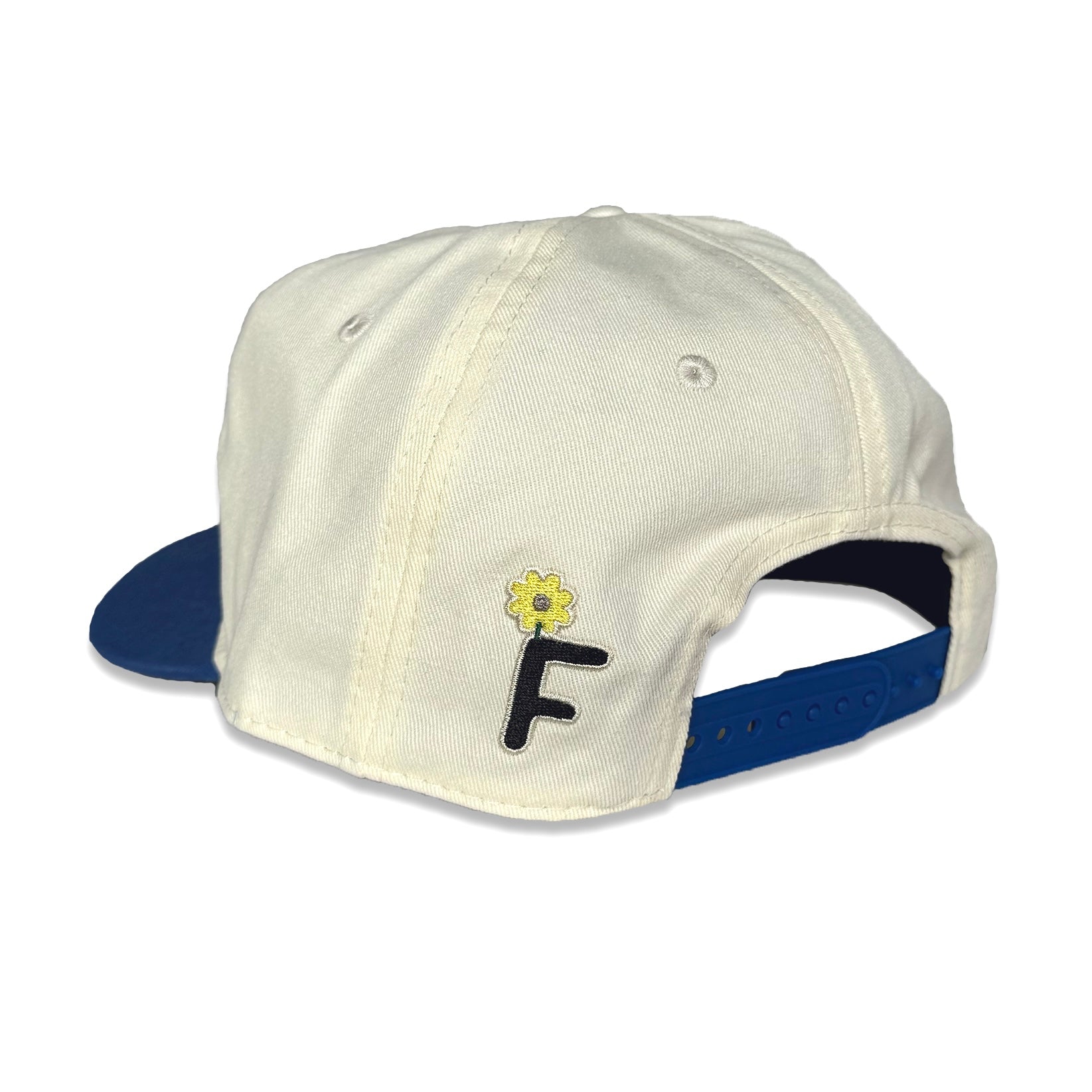 GOD LOVES GARAGE BANDS SNAPBACK - Cream / Royal Blue